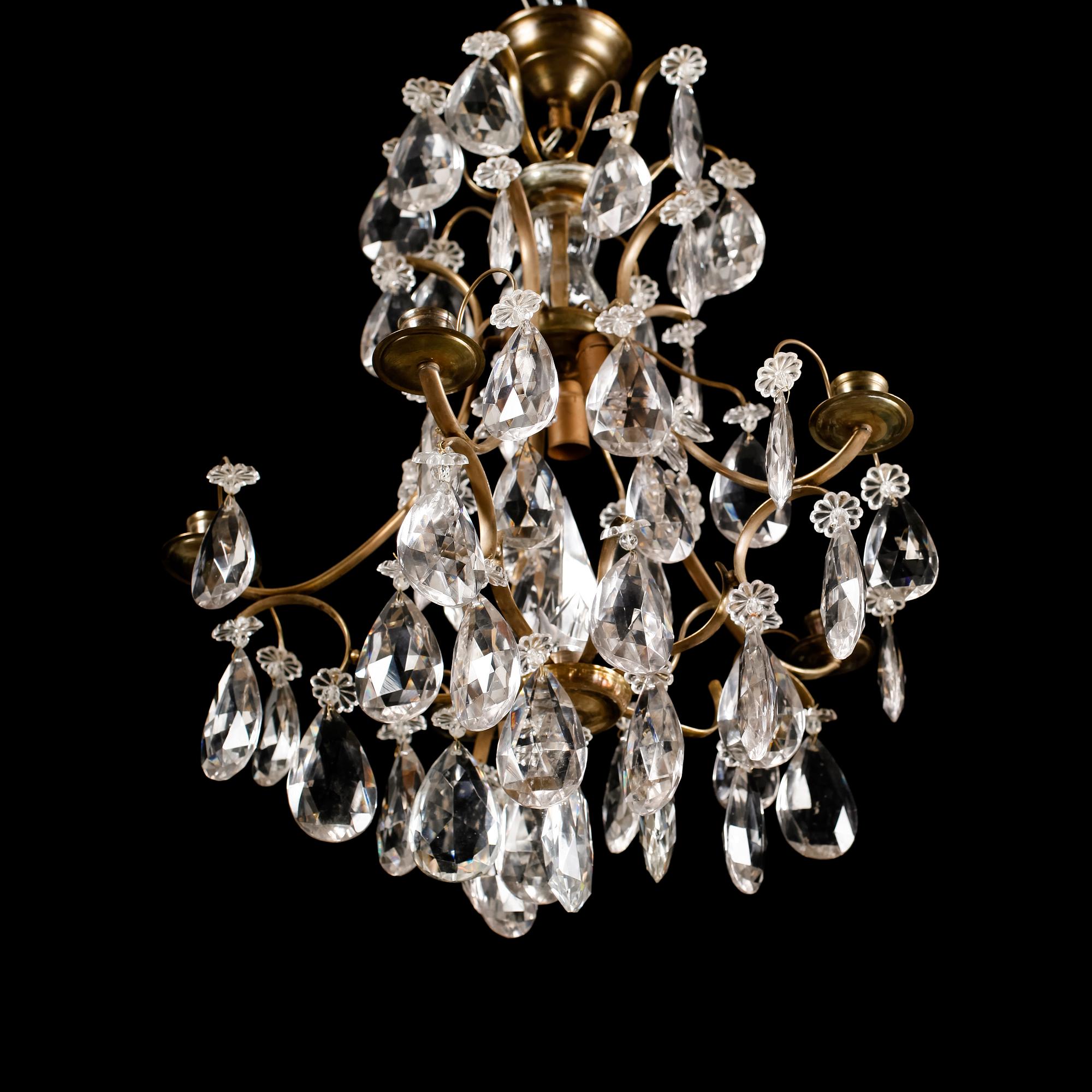 LJUSKRONA, barockstil, 1900-talets första hälft, höjd ca 55 cm.