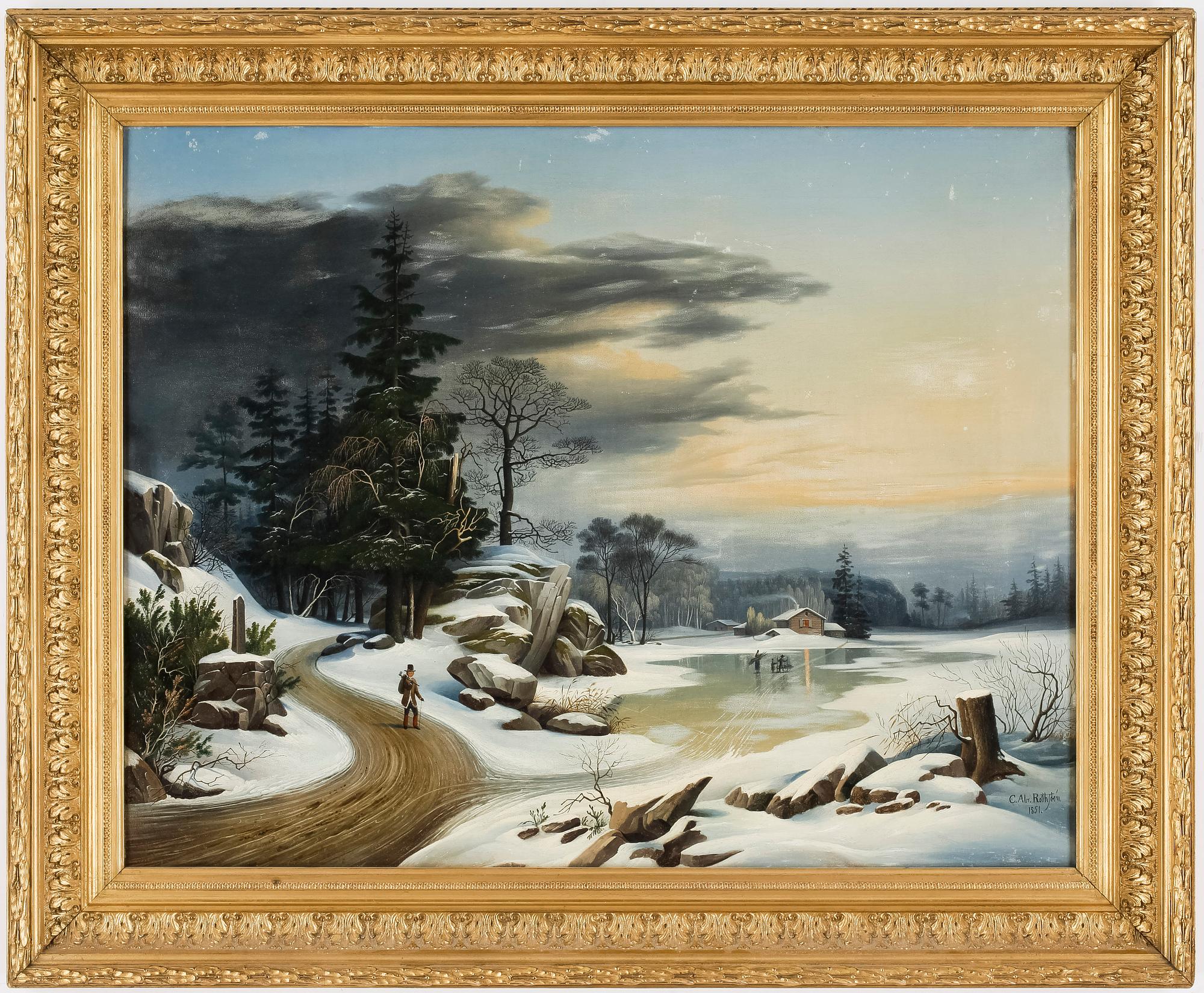 CARL ABRAHAM ROTHSTÉN, olja på duk, signerad o daterad 1851.