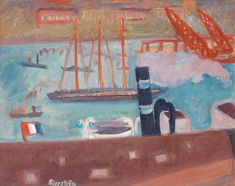 Tor Bjurström, "Utsikt mot hamnen".