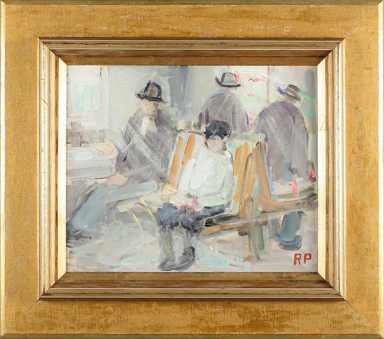 RAGNAR PERSON, olja på pannå, monogramsignerad.