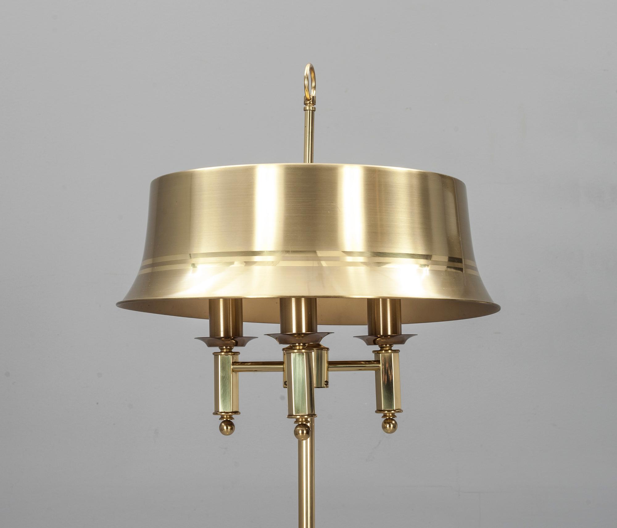 GOLVLAMPA, mässing. Örsjö Industri. 1970-80-tal.