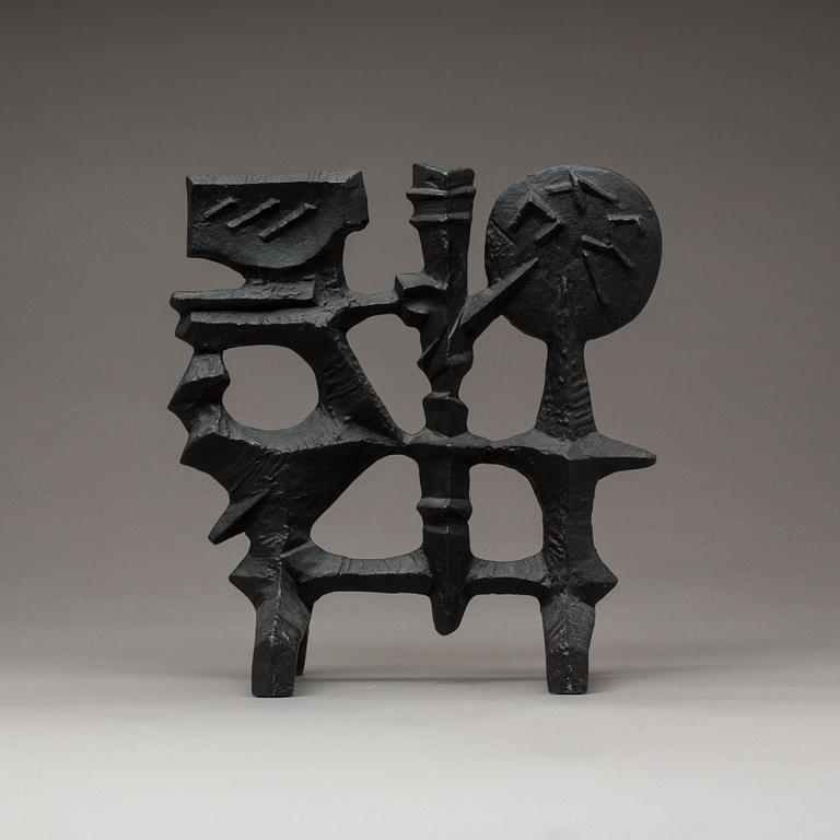 SKULPTUR, gjutjärn, Olle Hermansson, Husqvarna 1960/70-tal.