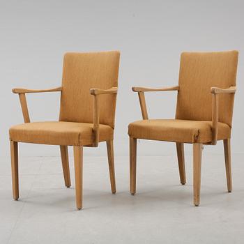 KARMSTOLAR, ett par, Carl Malmsten, för Högsta Domstolen, 1940-tal.