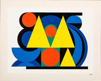 Auguste Herbin, färgserigrafi signerad, numrerad 90/150.