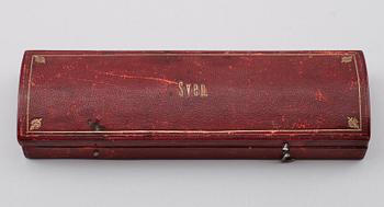 DOPSET, 3 delar, silver, Nils Julihn, Karlshamn 1850/51. Vikt ca 106 gram.