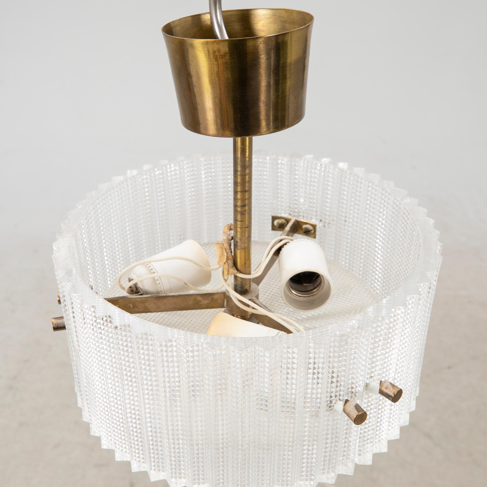 Carl Fagerlund, taklampa, Orrefors 1960/70-tal.