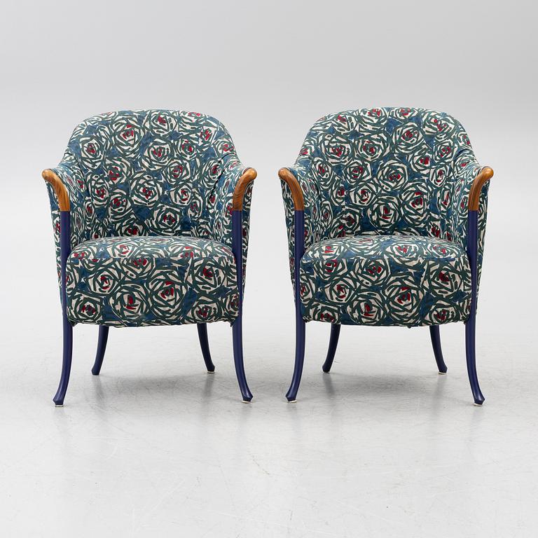 Umberto Asnago, armchairs, a pair, “Progetti”, Giorgetti, 2000s.