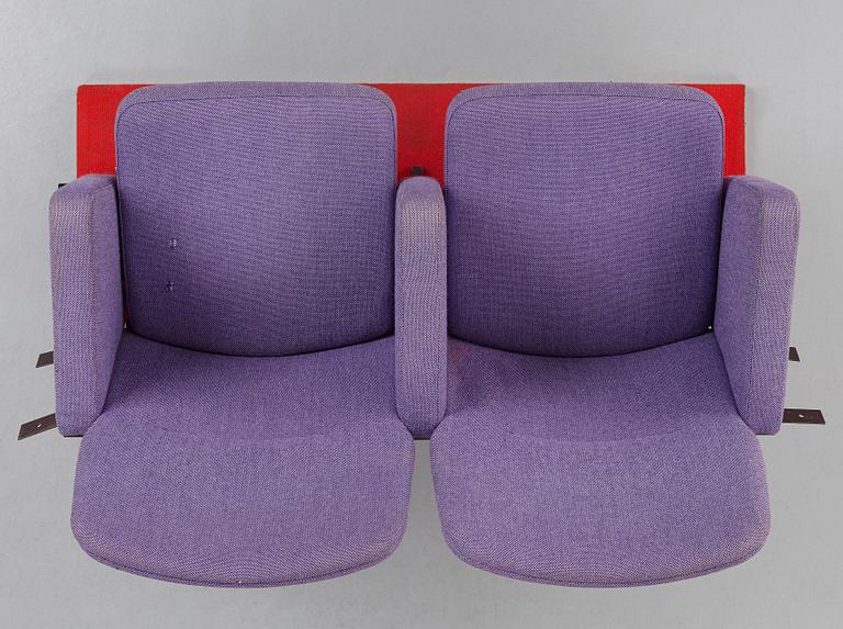 HANS J WEGNER, a pair of "GE30", cinema chairs, Getama, Denmark 1970's.