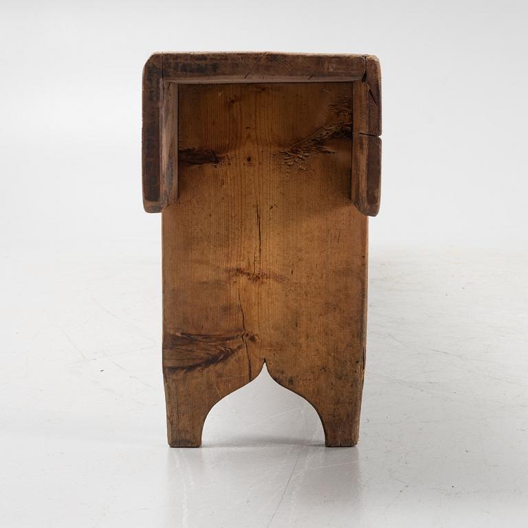 A pinewood bench 18th Century.