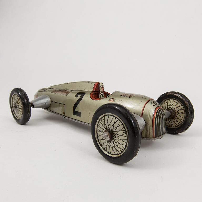 A JNF tinplate "Auto Union" race car, Germany, 1930s.