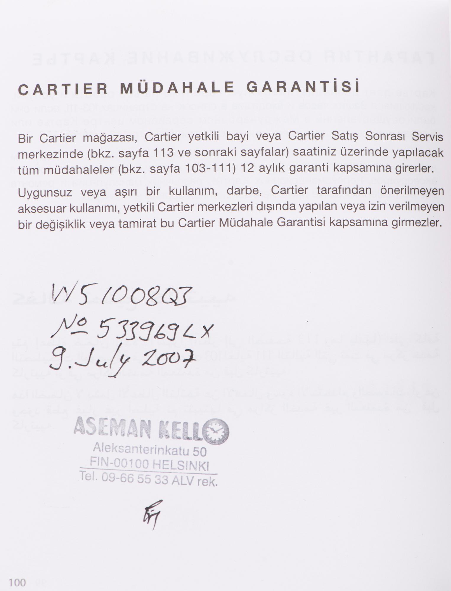 CARTIER, Tank Francaise, rannekello, 20 x 25 mm.