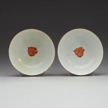 A pair of bowls, late Qing dynasty, with Xuantongs mark and period (1909-11).