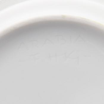 FRIEDL HOLZER-KJELLBERG, ASTIASTO, 34 osaa, "Helmi", riisiposliinia, signeeratut F.H.Kj. Arabia Finland.