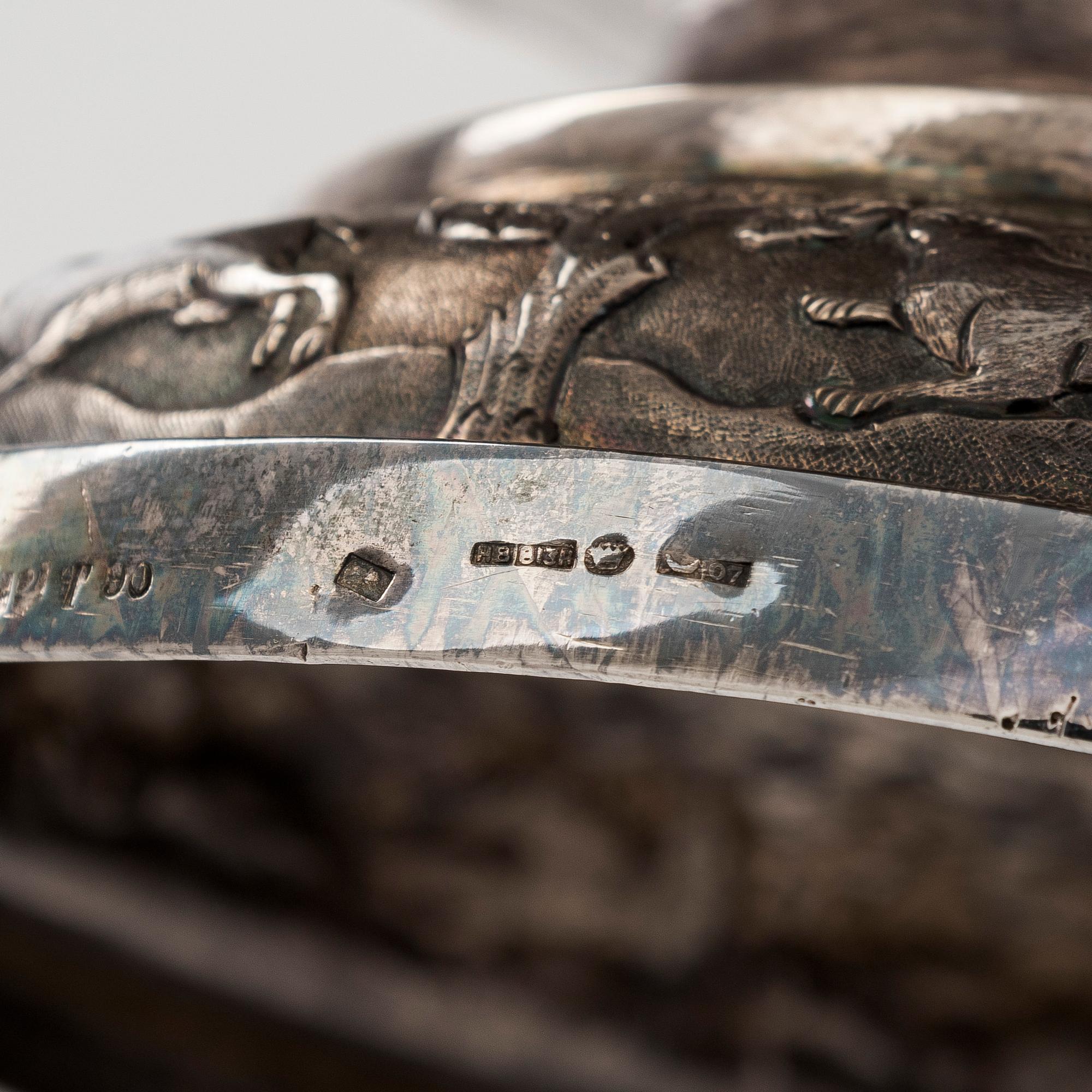A silver bowl, Cambodia.