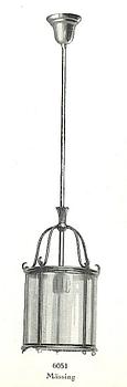 Harald Notini, a ceiling lamp model 6051, Arvid Böhlmarks Lampfabrik, Stockholm, 1920s-30s.