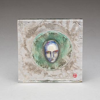 BERTIL VALLIEN, skulptur, glas, Kosta Boda, signerad.