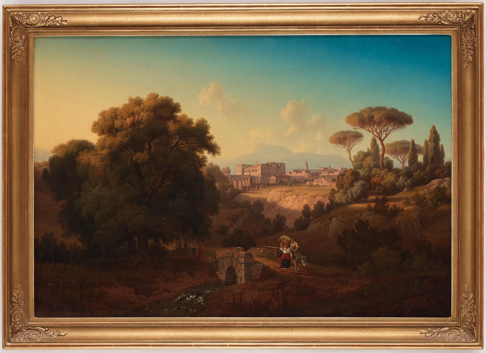 Gustaf Wilhelm Palm, "Vue af slottet Colonna i Genazzano".