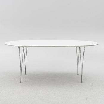 Bruno Mathsson, & Piet Hein, dining table, "Superellipse", Fritz Hansen, Denmark, 1987,