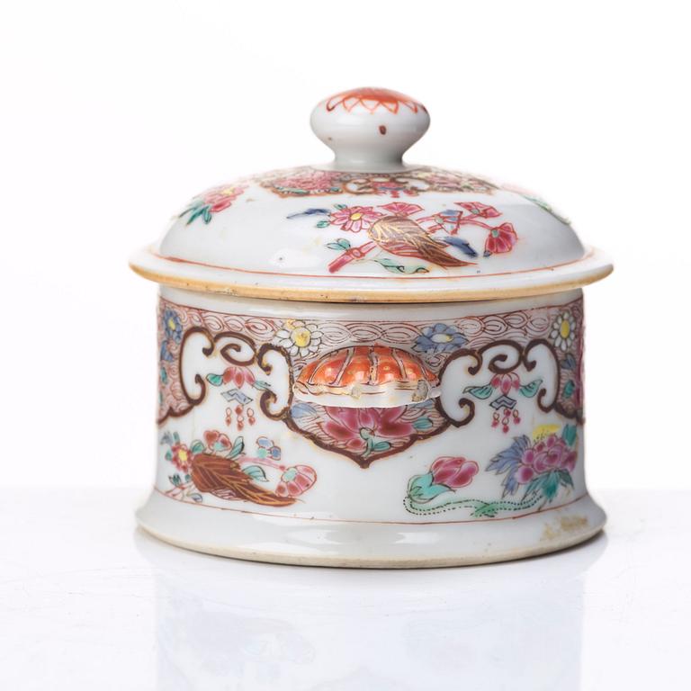 A famille rose miniature tureen with cover, Qing dynasty, Yongzheng (1723-35).
