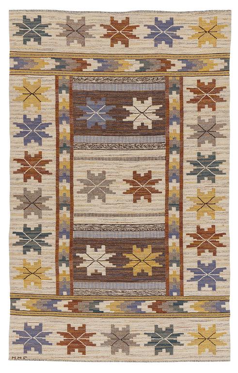 Märta Måås-Fjetterström, a carpet, 'Höstmattan', flat weave, c. 243 x 153 cm, signed MMF.