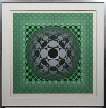 Victor Vasarely · VICTOR VASARELY, färgseriegrafi, signerad och numrerad 268/275.