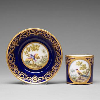 309. A 'Sèvres' cup and saucer, 18th Century.