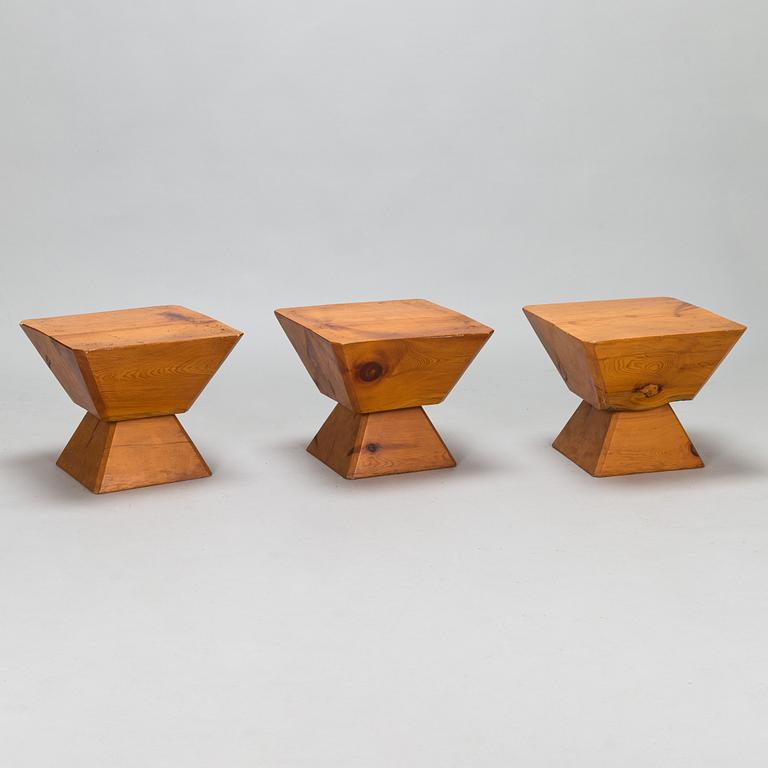 Three mid-20th century stools Finland.