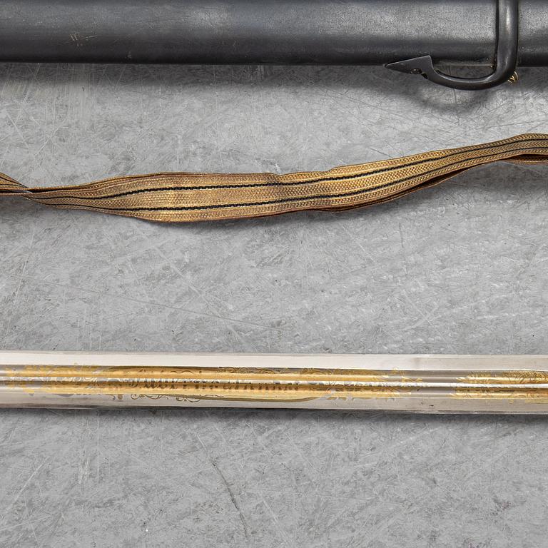 An infantry officer's sword 1899 pattern, with scabbard.