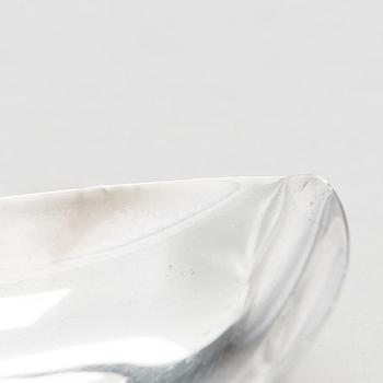 Tapio Wirkkala, a leaf shaped silver bowl, model TW 4, marked TW, Kultakeskus, Hämeenlinna 1962. Design year 1954.
