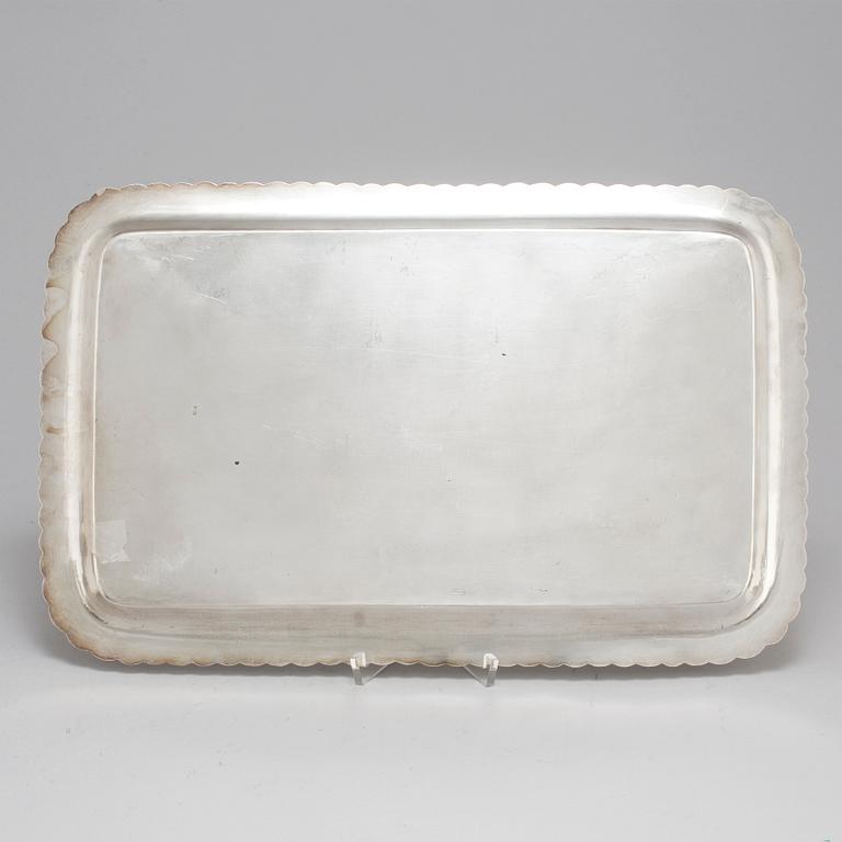 An Egyptian 20th century silver 5 piece tea-set, mark of Kairo 1940's.