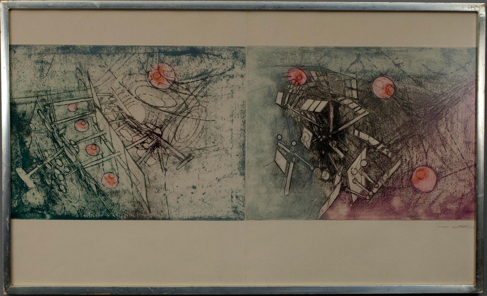 ROBERTO MATTA, värilitografia, sign.