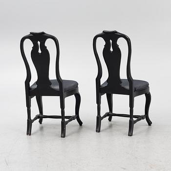Six Baroque style chairs, 20th Century.