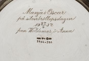 SKÅL, silver, CG Hallberg, Stockholm, 1936, vikt ca 382 gram.