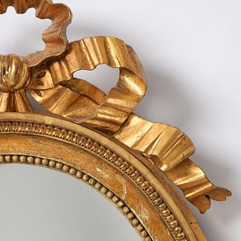 Spegellampett, för två ljus, Stockholmsarbete, sent 1700-tal, Gustaviansk.