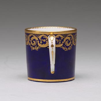 A 'Sèvres' cup and saucer, 18th Century.