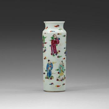 26. A famille rose vase with the eight immortals, late Qing dynasty, circa 1900.