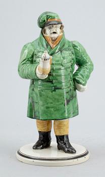 FIGURIN, för rökelse, flintgods, 1800-tal.
