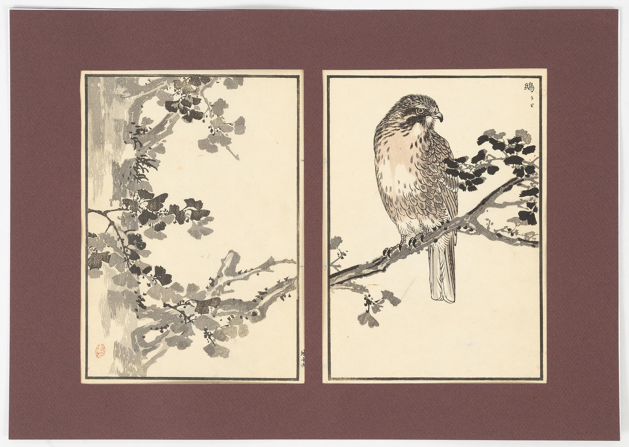 Kōno Bairei,  färgträsnitt, 16st, Japan, 1881-84.