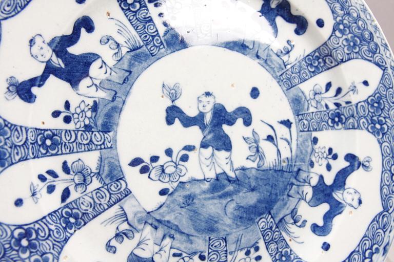 TALLRIKAR, 5 st, porslin, Kina mest Qianlong 1700-tal.