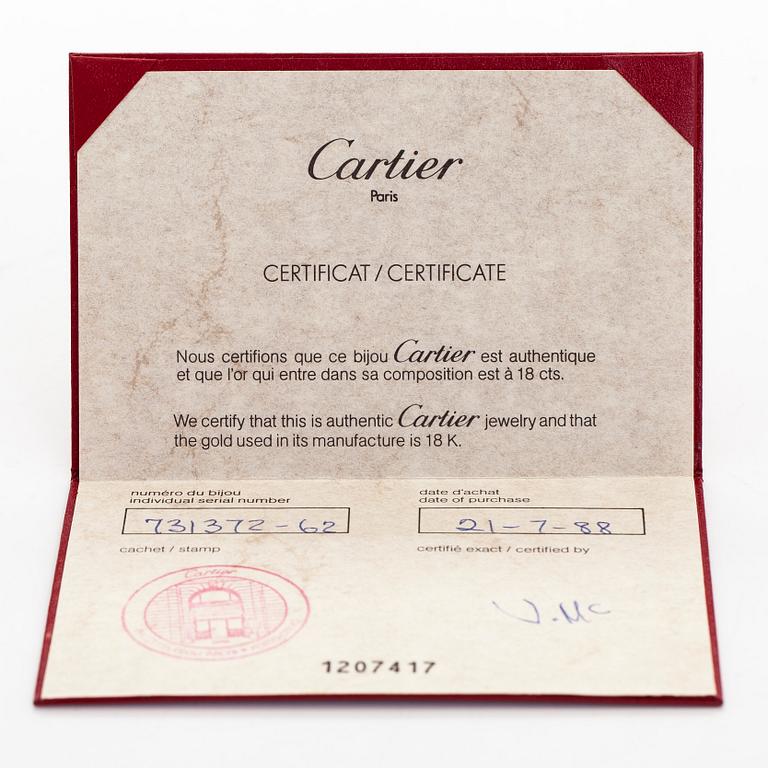 Cartier, rannerengas, "Trinity", 18K kultaa.