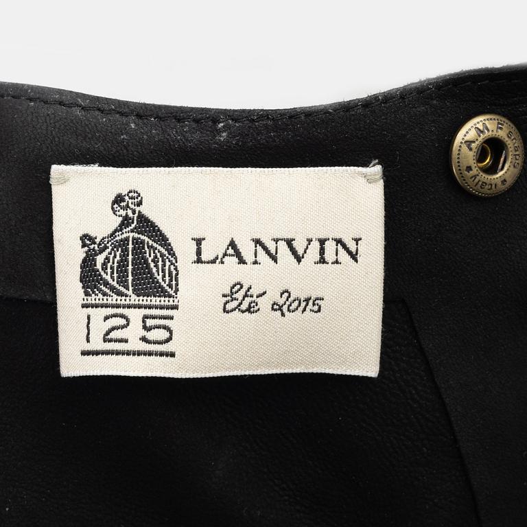Lanvin, a suede top, size 34.