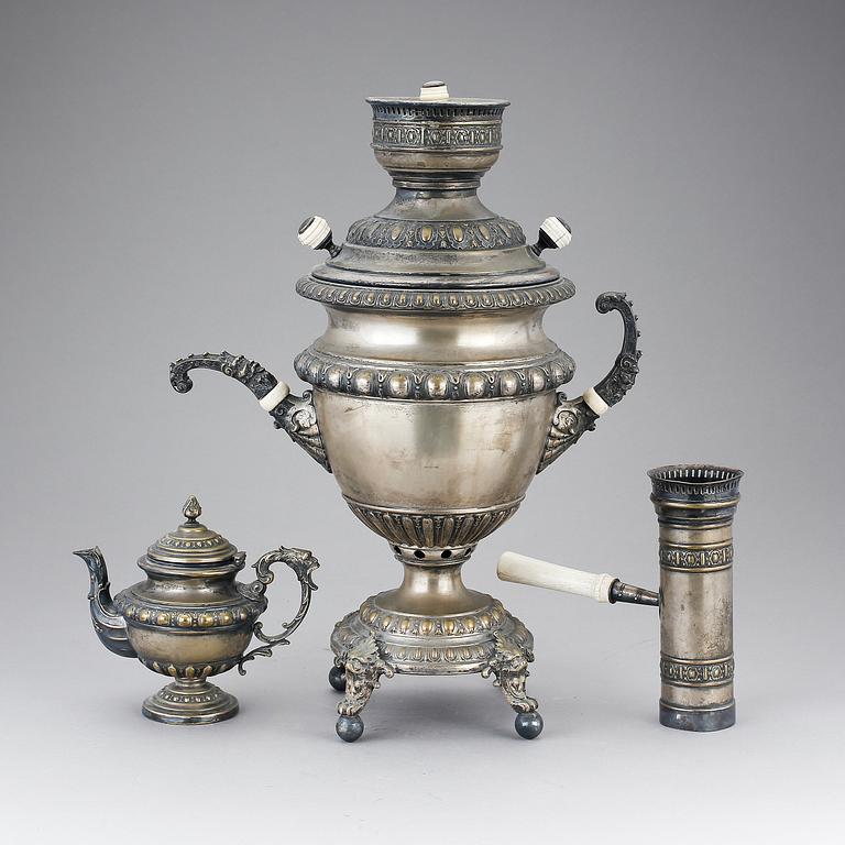 SAMOVAR, nysilver, Roman Plewkiewicz , Warsawa, Polen, omkring 1900.