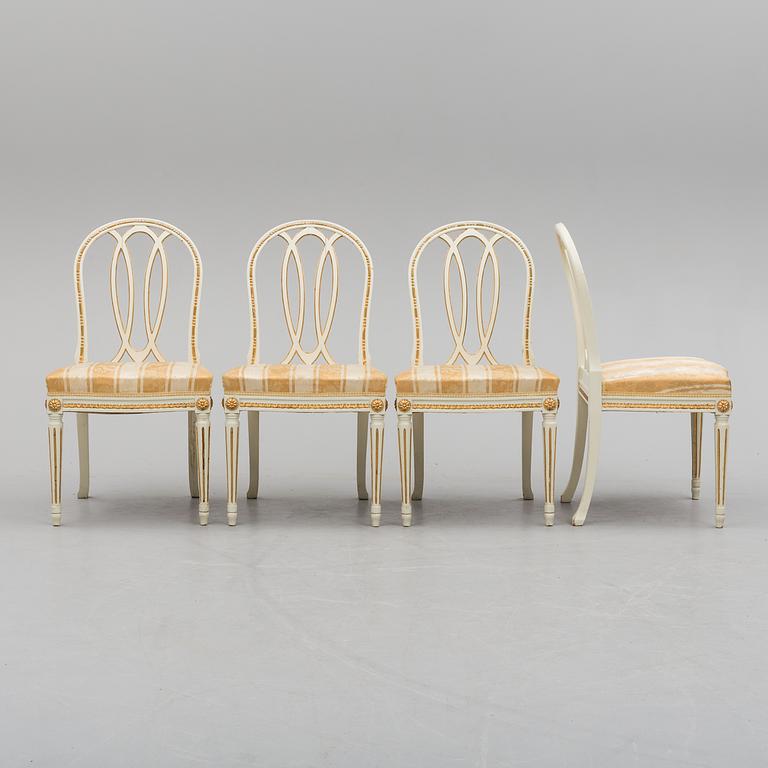 A first half of the 20th century Gustavian style five pcs furniture suite.