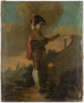 French school, 18th century, Youth with a lute.