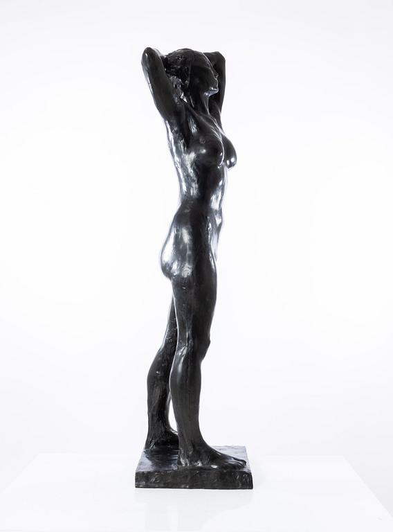 Gudmar Olovson, sculpture. Signed. Numbered. Foundry mark. Bronze, height 132 cm, length 40 cm.