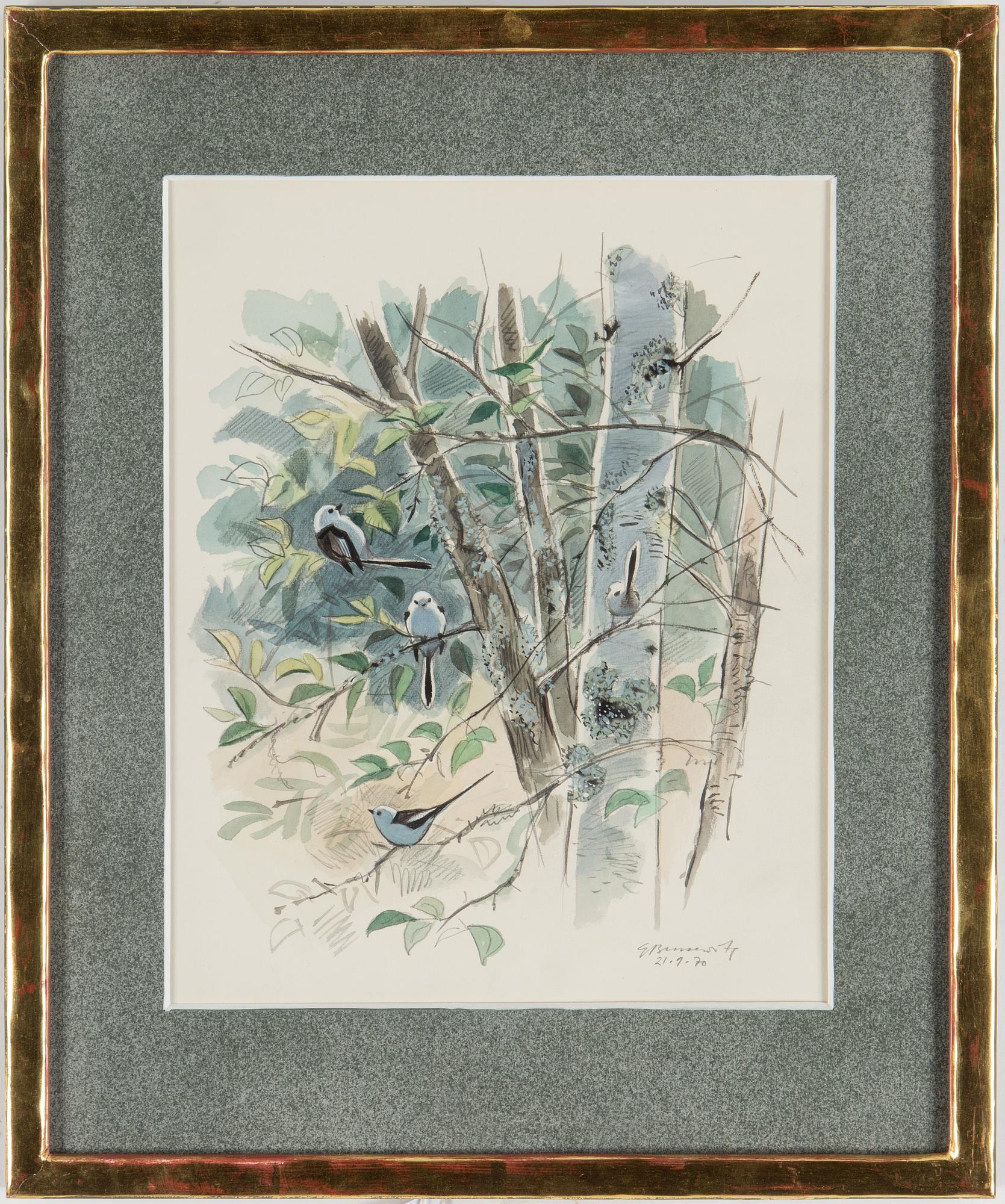 GUNNAR BRUSEWITZ, watercolour and pencil on paper, signed GBrusewitz and dated -71.