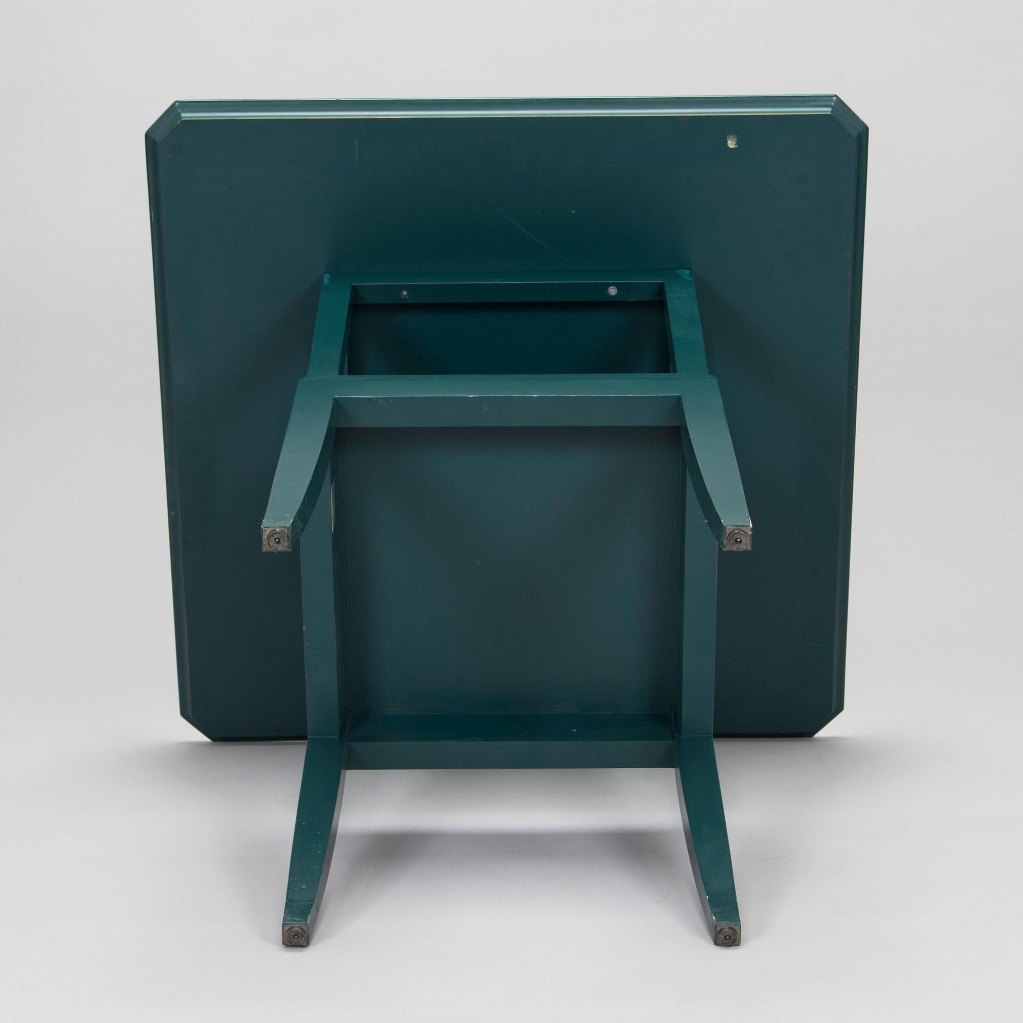 Eliel Saarinen, furniture, 5 pieces, "Blue suite" for Adelta, Finland 1980s.