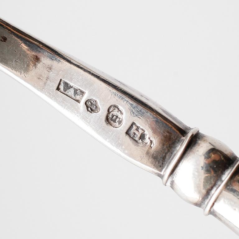 SOPPSLEV, silver, otydliga svenska stämplar 1862.