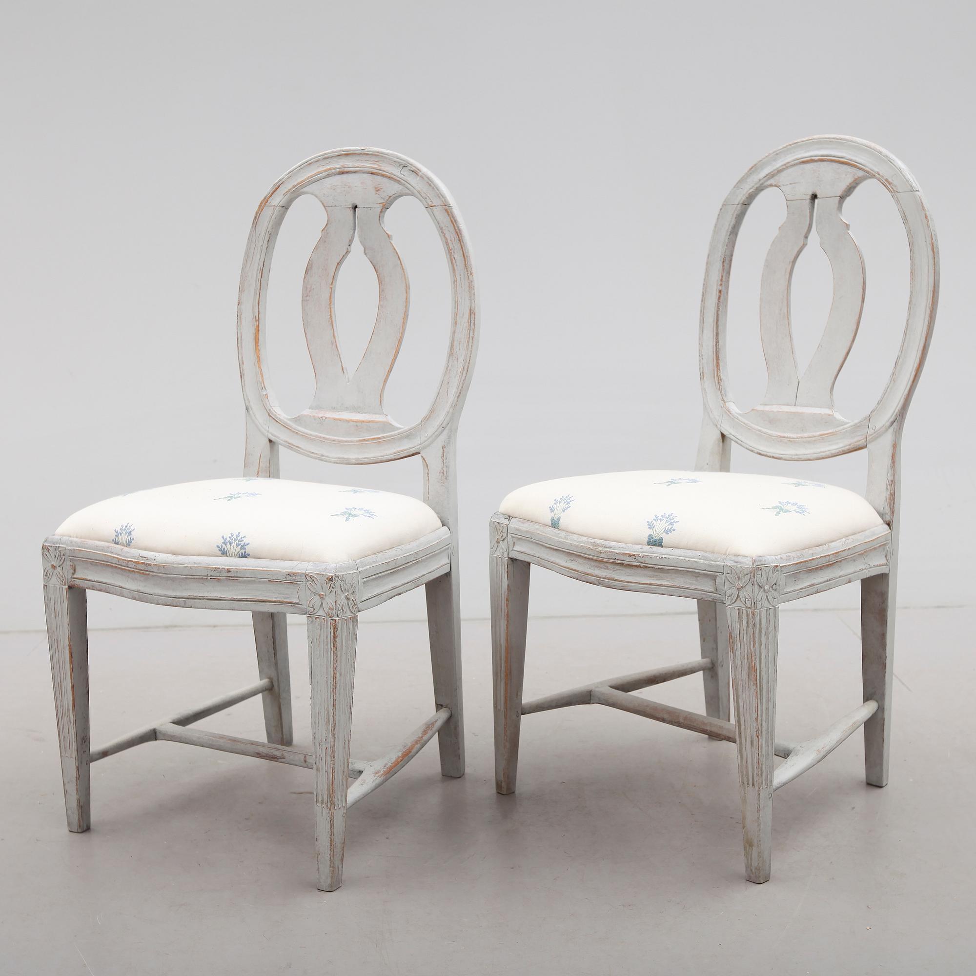 STOLAR, 1 par, gustavianska, omkring år 1800.