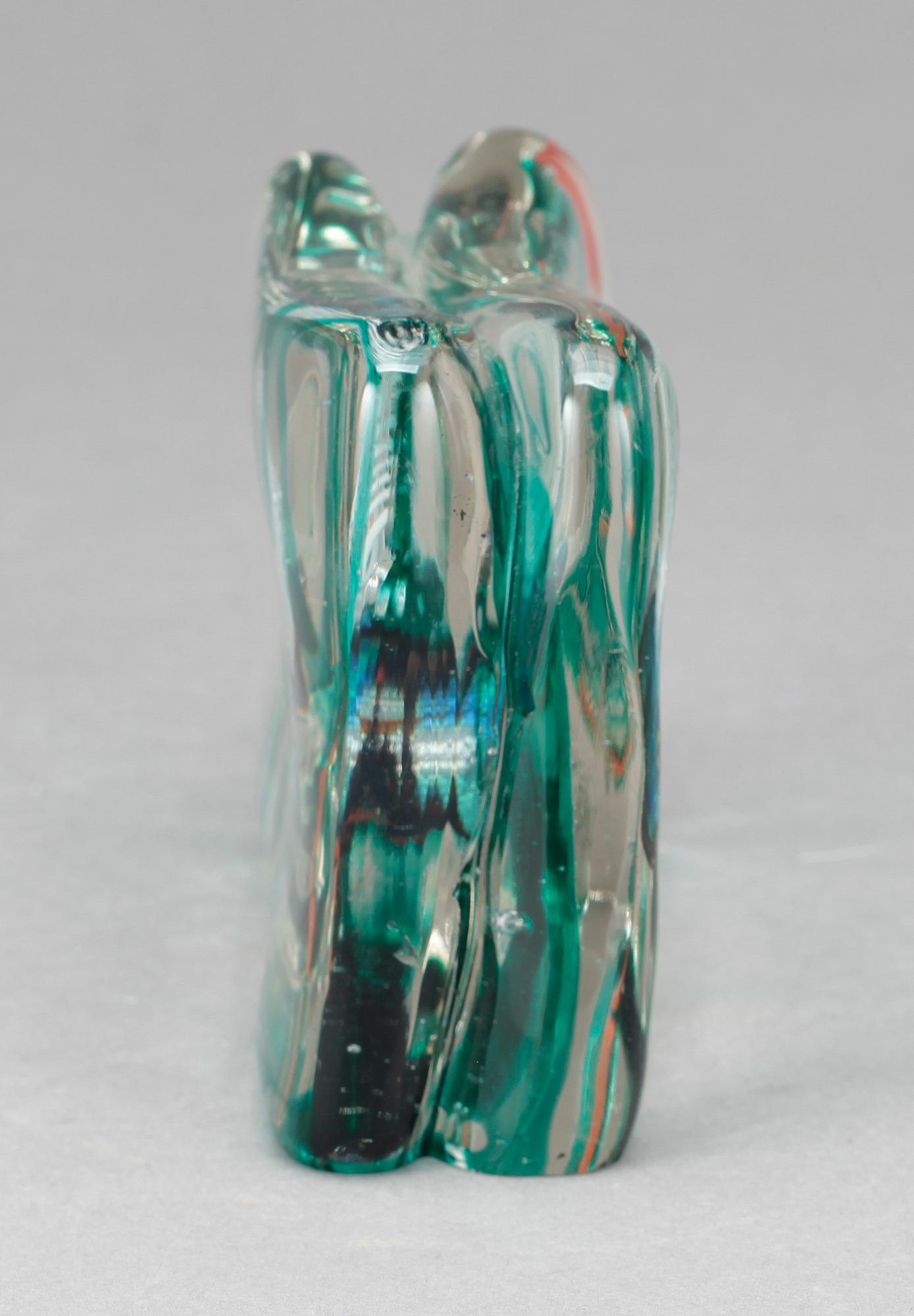 SKULPTUR, glas, troligen "Aquarium" Riccardo Licata, Murano, Italien, omkring 1900-talets mitt.